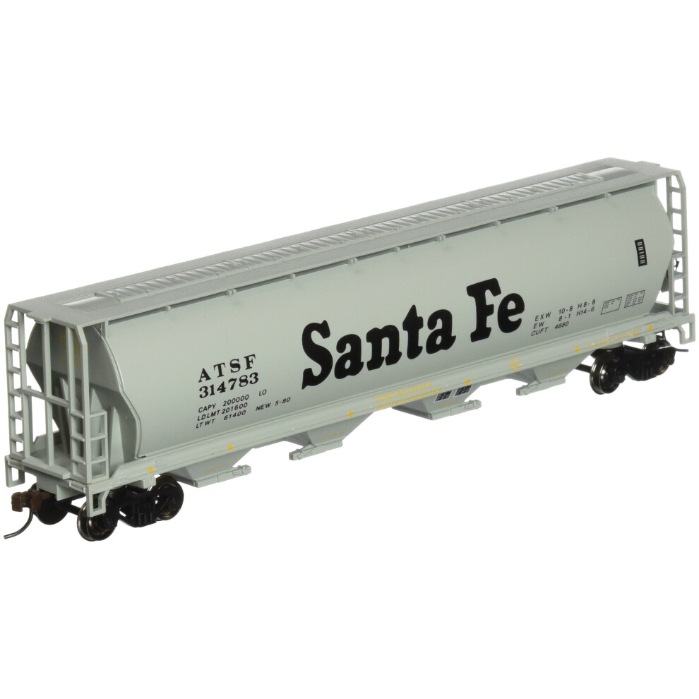 Bachmann Trains - Canadian 4 Bay Cylindrical Grain Hopper - Santa Fe -