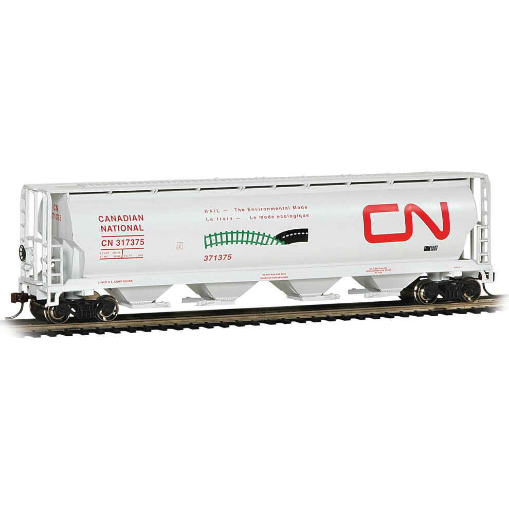 Bachmann Trains - Canadian 4 Bay Cylindrical Grain Hopper - CN Environ