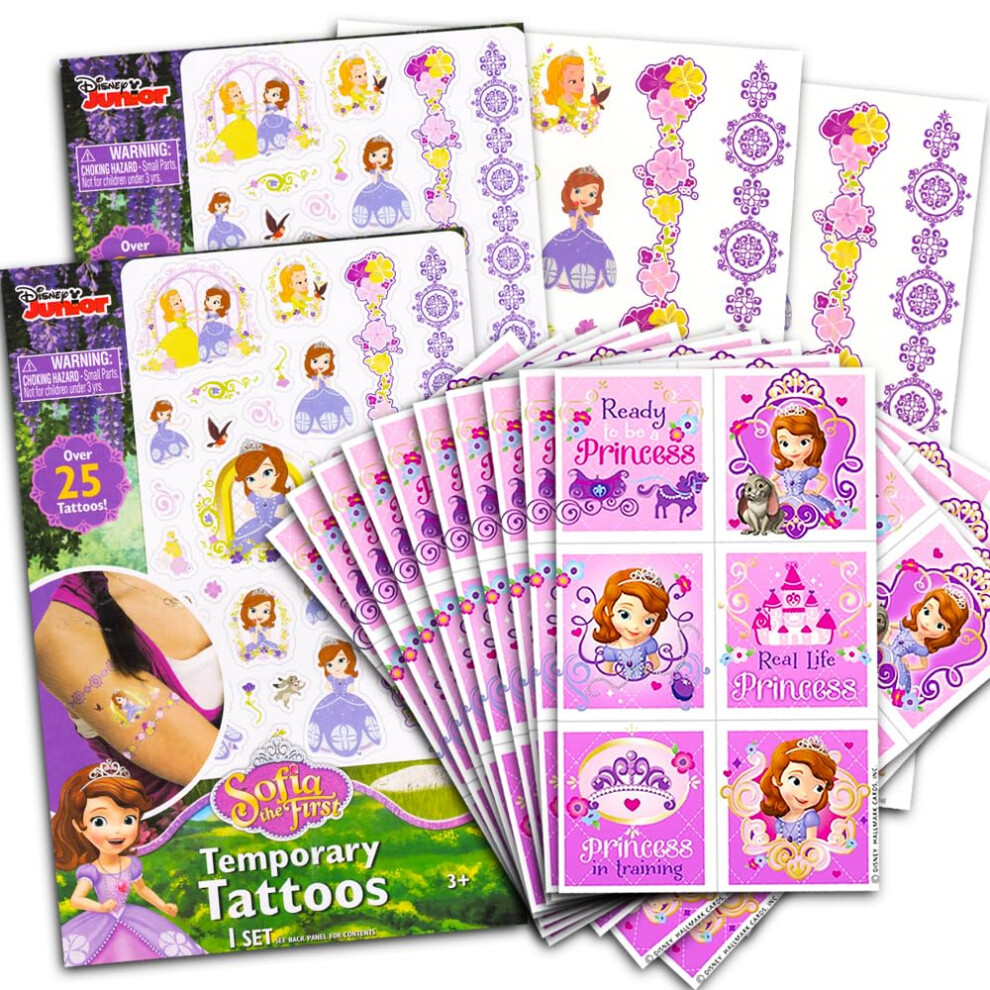 Disney Sofia The First Stickers & Tattoos Party Favor Set (140+ Sticke