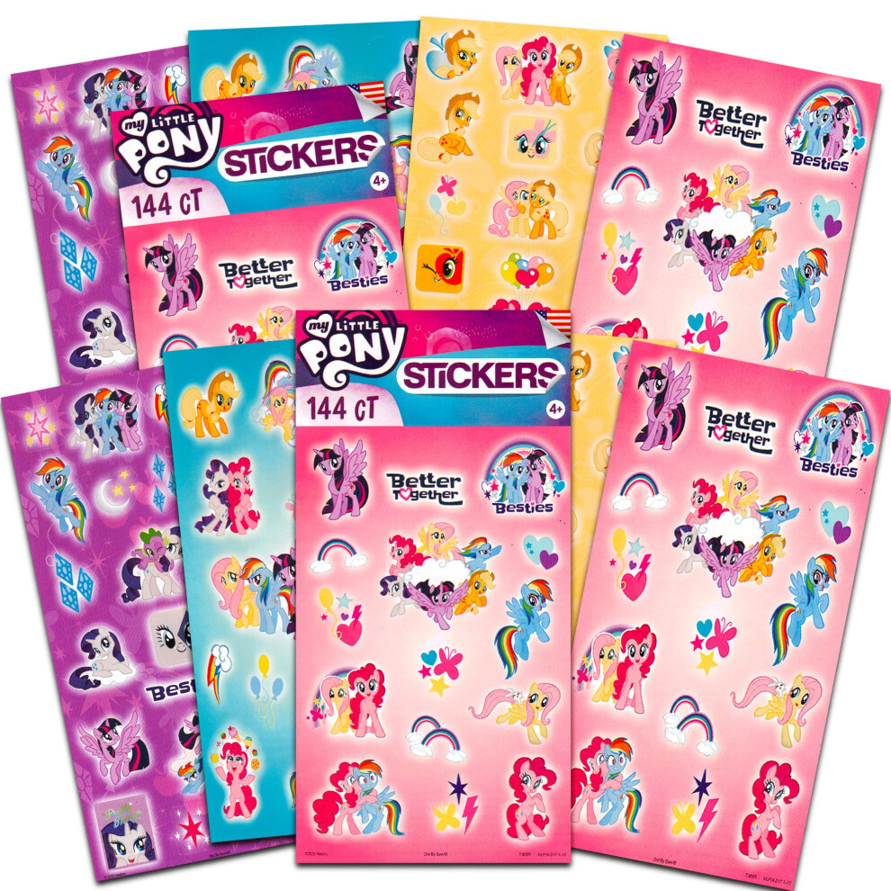 My Little Pony Stickers Party Favors 16 Sheets Over 380 Stickers Plus