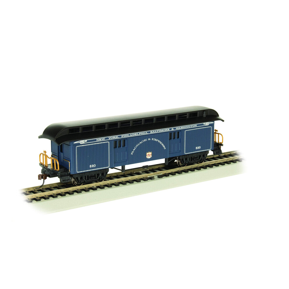 Old-Time Baggage Car with Round End Clerestory Roof - B&O Royal Blue -