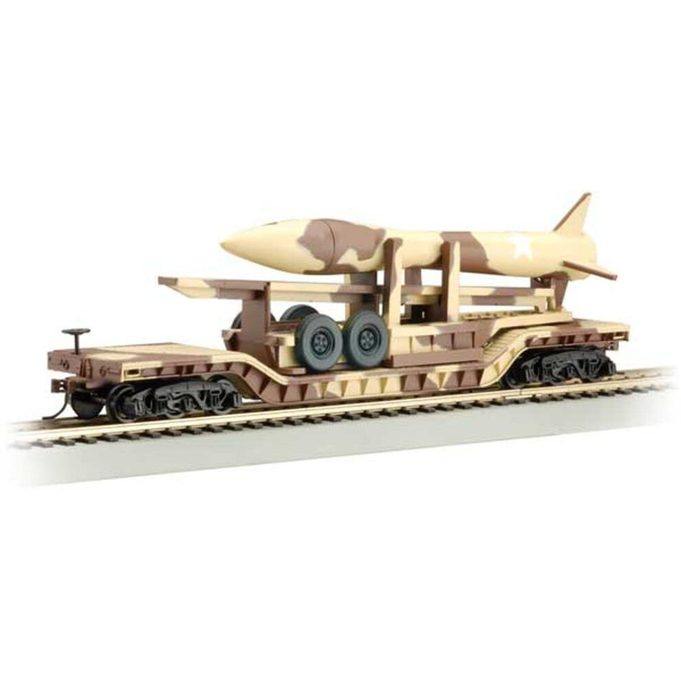 Bachmann Trains - 52' Center Depressed Flat Car - Desert Camouflage wi