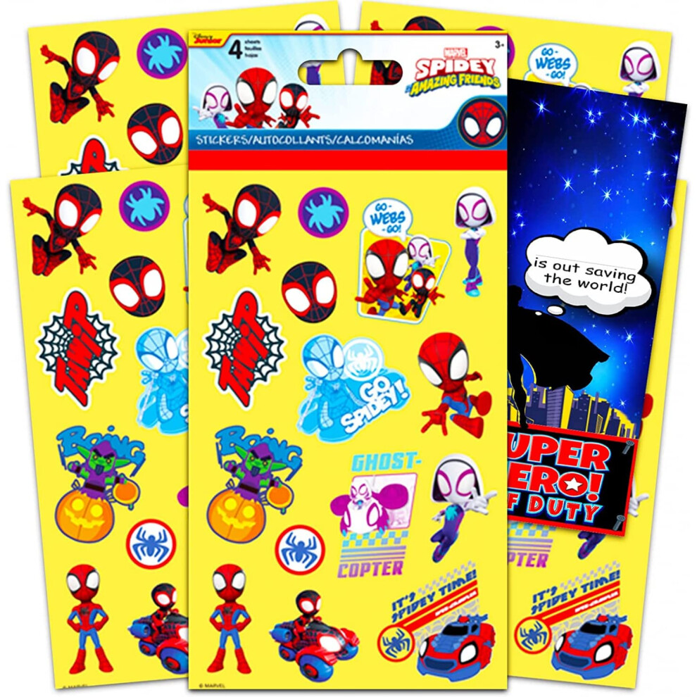 Marvel Spidey and His Amazing Friends Stickers - 60 Spiderman Stickers