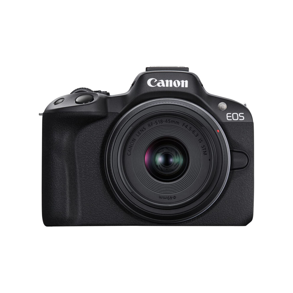 Canon EOS R50 Mirrorless Vlogging Camera (Black) w/RF-S18-45mm F4.5-6.