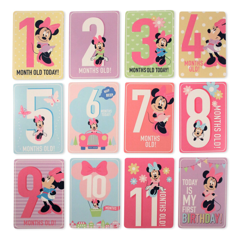 Disney Girls Baby Monthly Milestone Cards  Photo Prop Belly Stickers