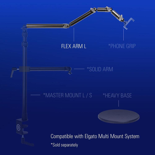 ELGATO - Perche articulée Multi Mount Flex Arm Kit pour appareils de streaming - Noir 1