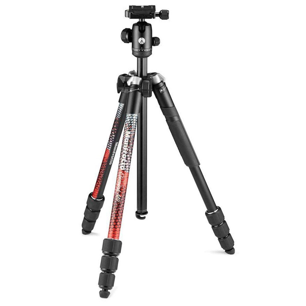 Manfrotto Element MII 4-Section Aluminum Tripod with Ball Head  Red