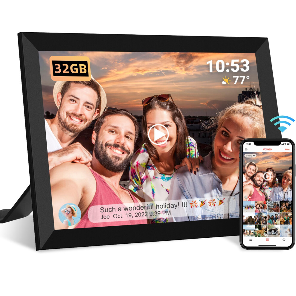 Frameo Wifi Digital Picture Frame 10.1 Inch Smart Digital Photo Frame 742579372613
