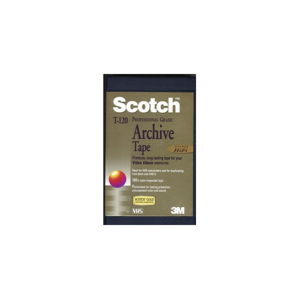 Scotch T-120 Professional Grade Archive VHS Hi-Fi Video Tape