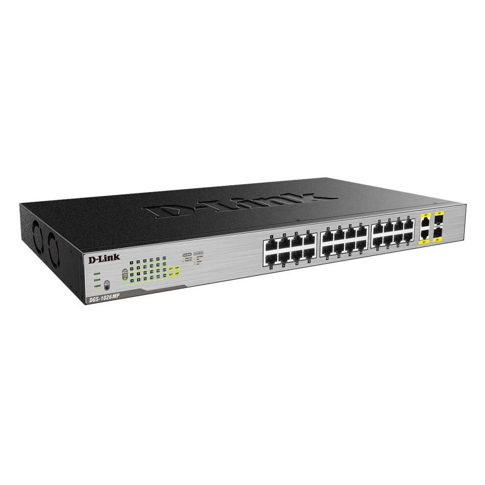 D-Link Ethernet Switch  26 Port PoE Gigabit Unmanaged Rack-Mount Netwo