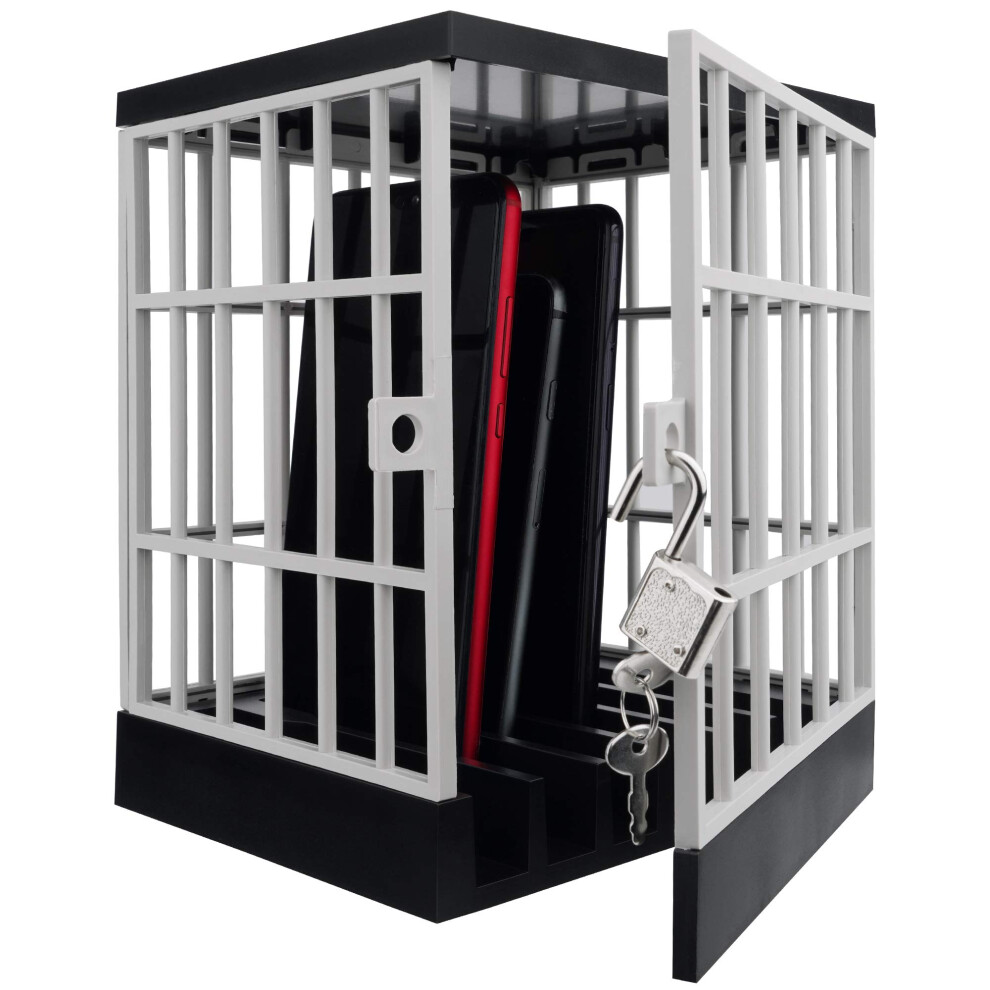 Gemaxvoled Cell Phone Jail Lock Box Mobile Phones Prison Lockable Cage For Classroom Family Time Party Fun Novelty Gift Idea Gold 682365119339