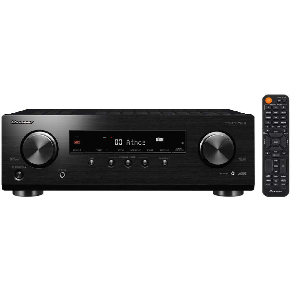 Pioneer VSX-534 Home Audio Smart AV Receiver 5.2-Ch HDR10  Dolby Visio