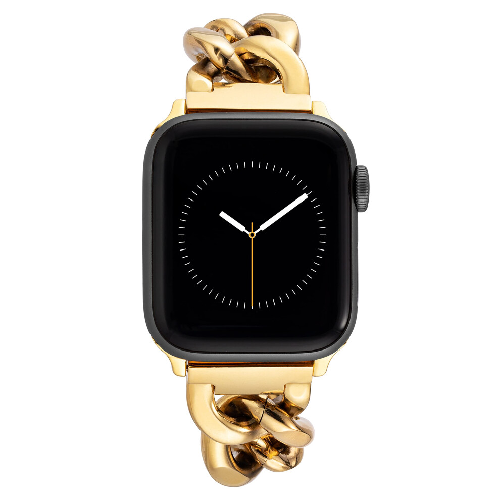 Anne Klein Cinturino Di Ricambio Per Apple Watch, Alla Moda, Sicuro, Regolabile, Adatto Alla Maggior Parte Dei Polsi, Oro/Nero