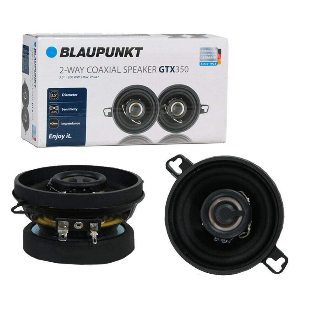 BLAUPUNKT GTX350 3.5-Inch 200W 2-Way Coaxial Car Audio Speaker  Set of