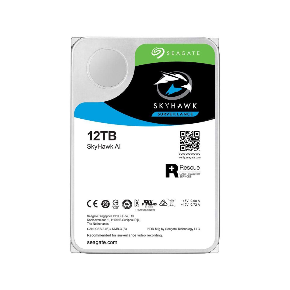 Seagate Skyhawk AI 12TB Video Internal Hard Drive HDD - 3.5 Inch SATA