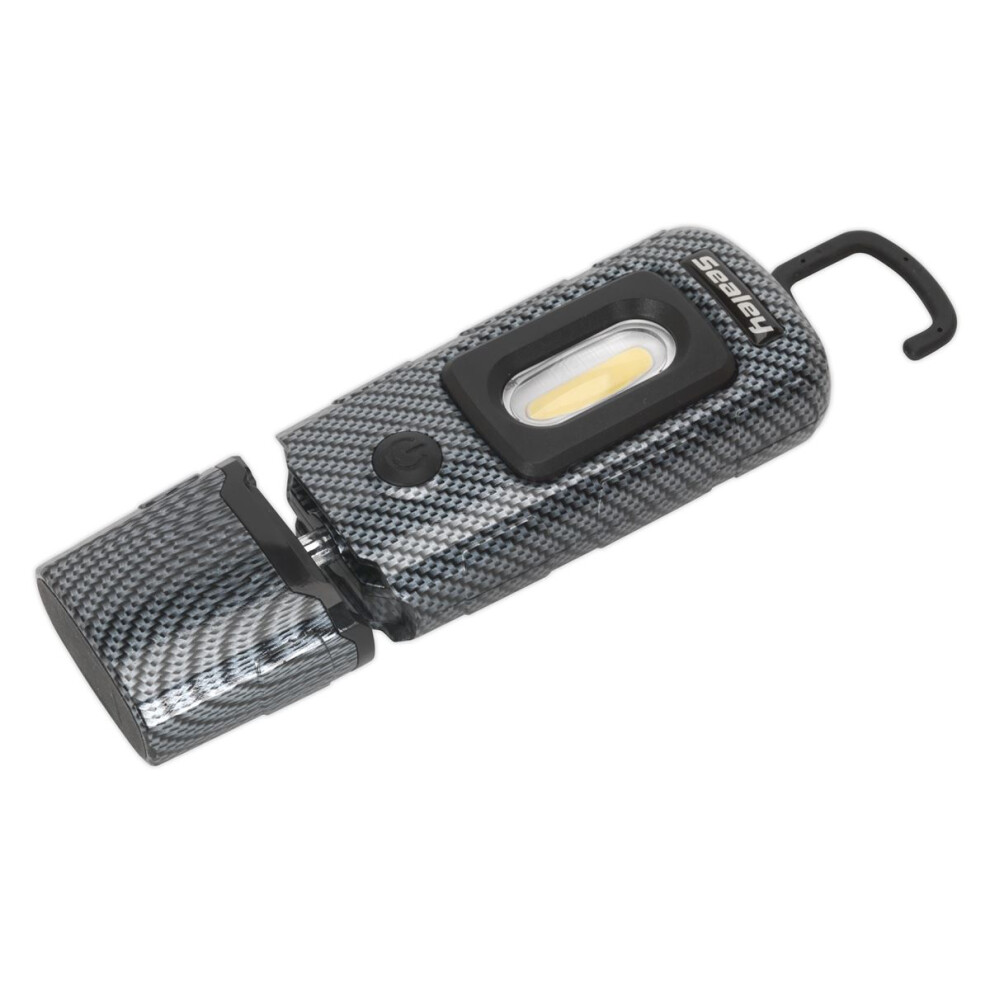 Sealey Rechargeable 360 Inspection Light 3W COB & 1W SMD LED - Carbon Fibre Effect LED3601CF