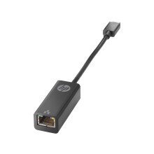 HP USB-C till RJ45-adapter - Ingen lokalisering (V7W66AA), Svart