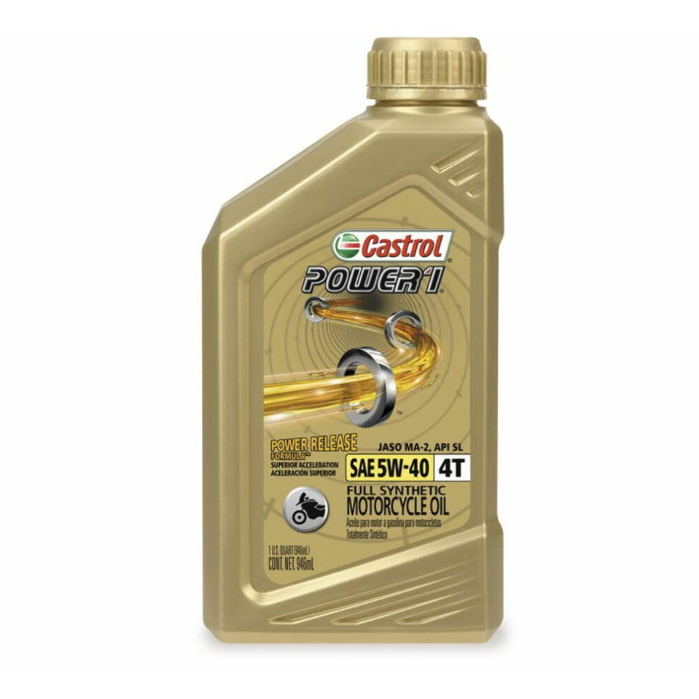 Castrol Power 1 Racing 4T Motorcycle Oil - 5W40-1qt. 06113