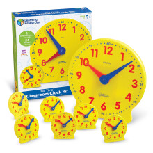 Learning Resources Classroom Clock Kit -25 Pieces Ages 5+ Clock for K