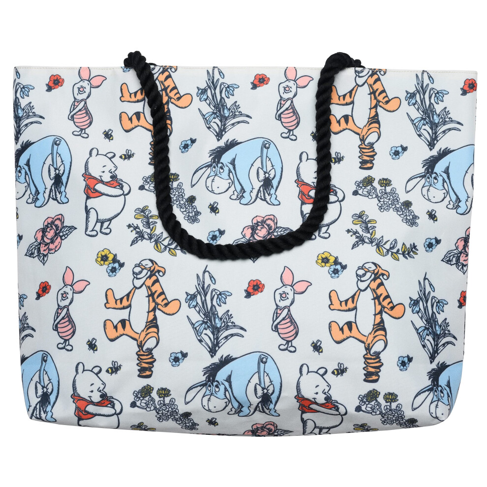 Disney Tote Winnie the Pooh Eeyore Piglet Tigger Beach Print Lightweig