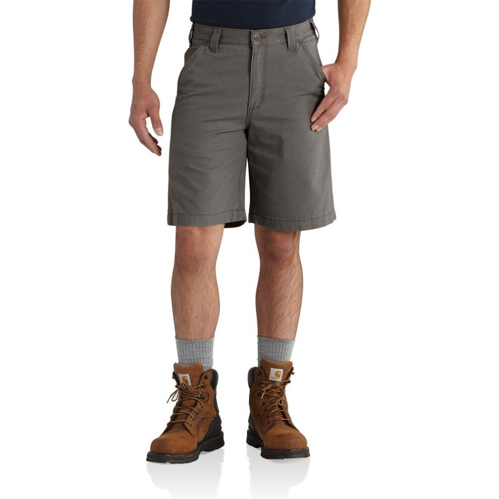 Carhartt mens 10"" Rugged Flex Rigby Shorts  Gravel  34 US