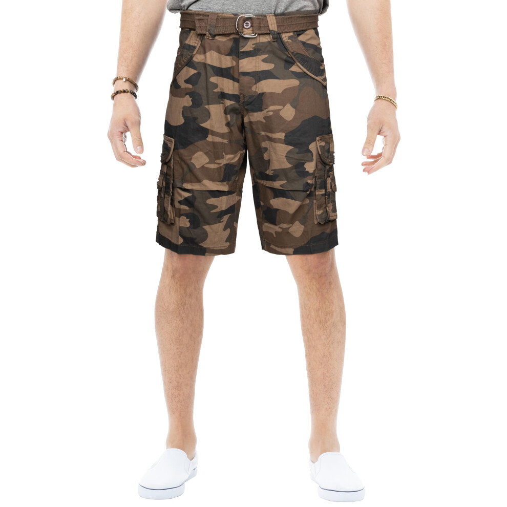 X RAY Mens Cargo Shorts Camo & Solid Colors 12.5"" Inseam Knee Length