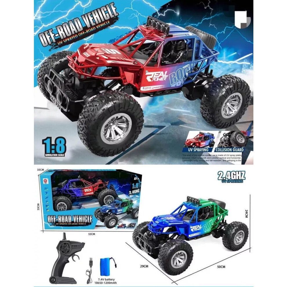 Sammar Gifts Red (Red) 2.4Gz Monster Rock Crawler Rc Car Smoking Spray