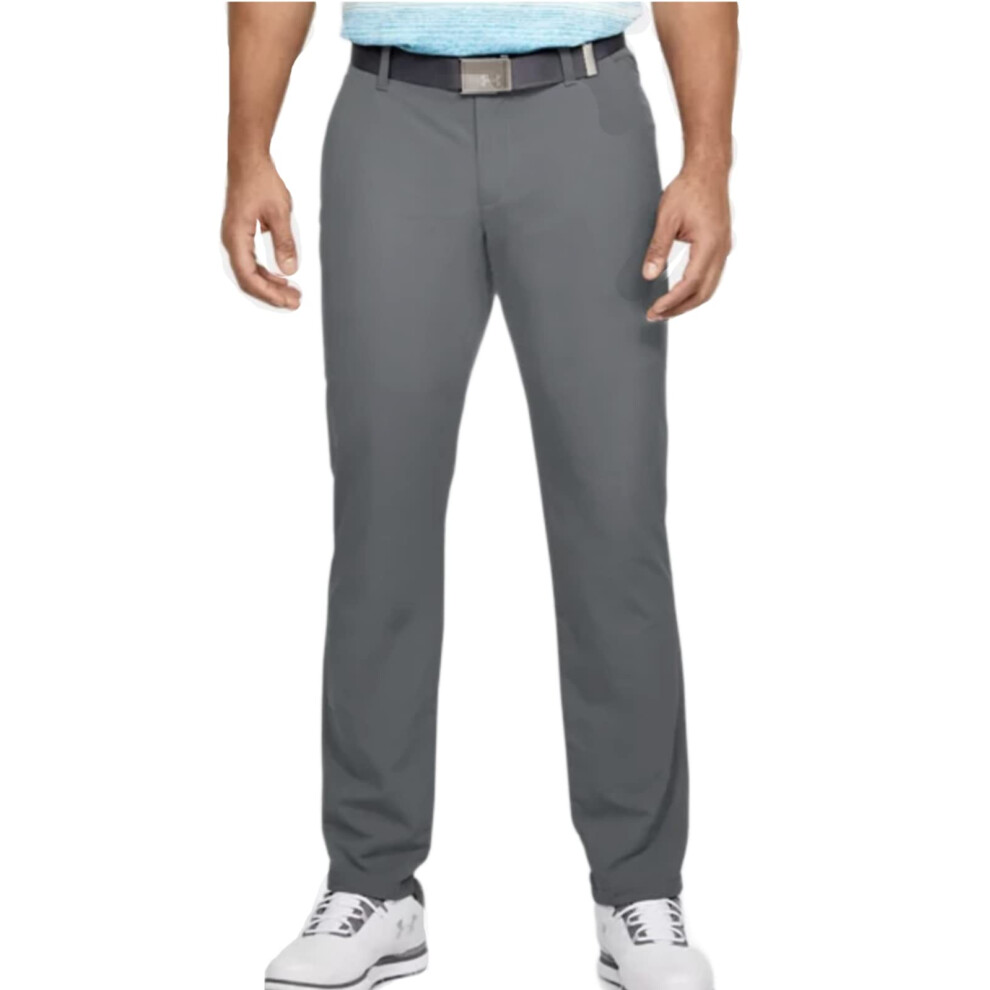 Under Armour Mens Match Play Straight Leg Golf Pants Gray 30"" Inseam