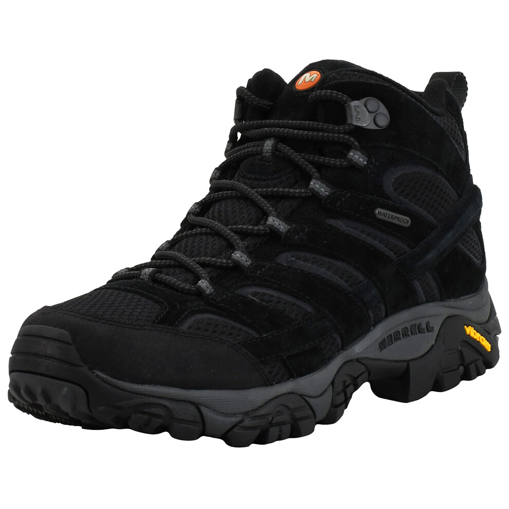 Merrell Men's Moab 2 Mid Waterproof Black Night Hiking Boot 10 M US