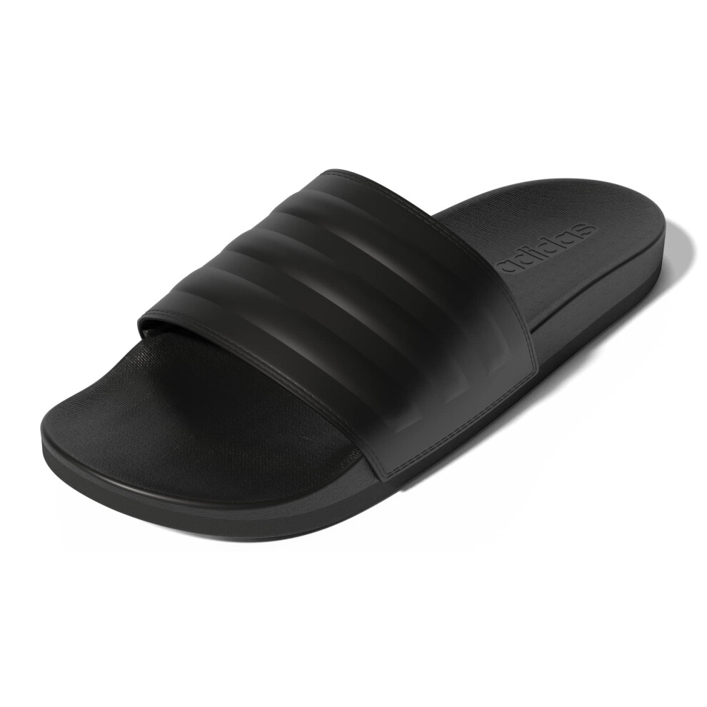 adidas unisex adult Adilette Comfort Slide Sandal  Core Black/Core Bla