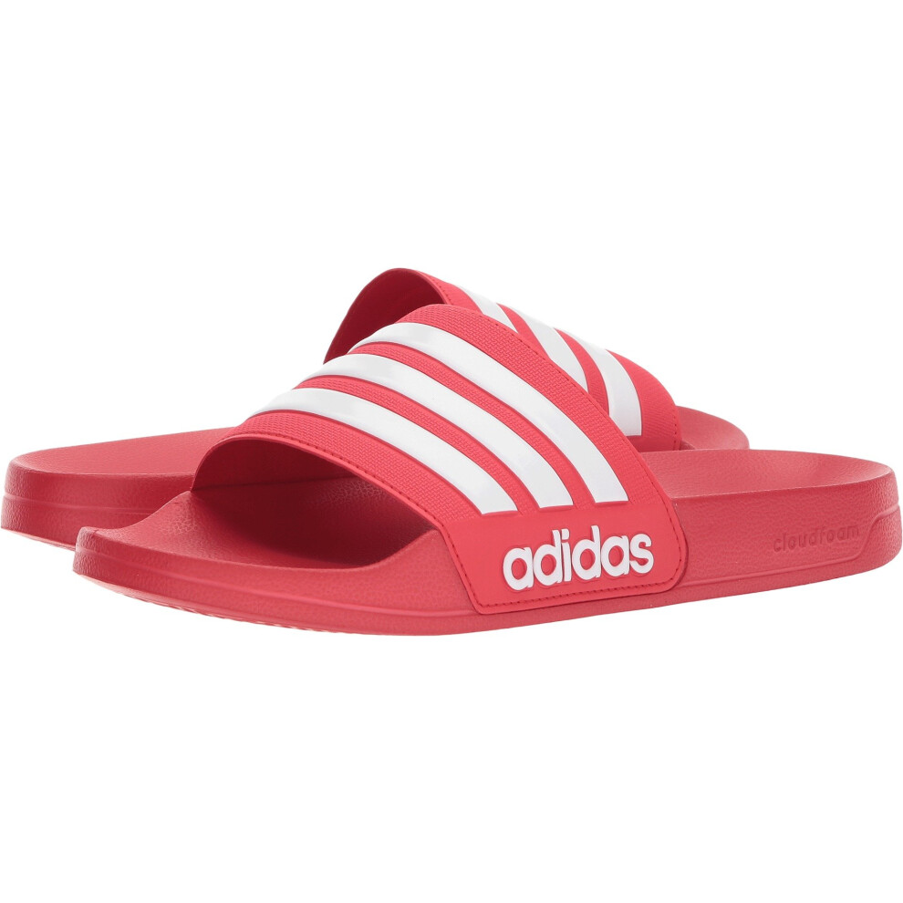 adidas Men's Adilette Shower Slides Scarlet/Core White/Scarlet 7