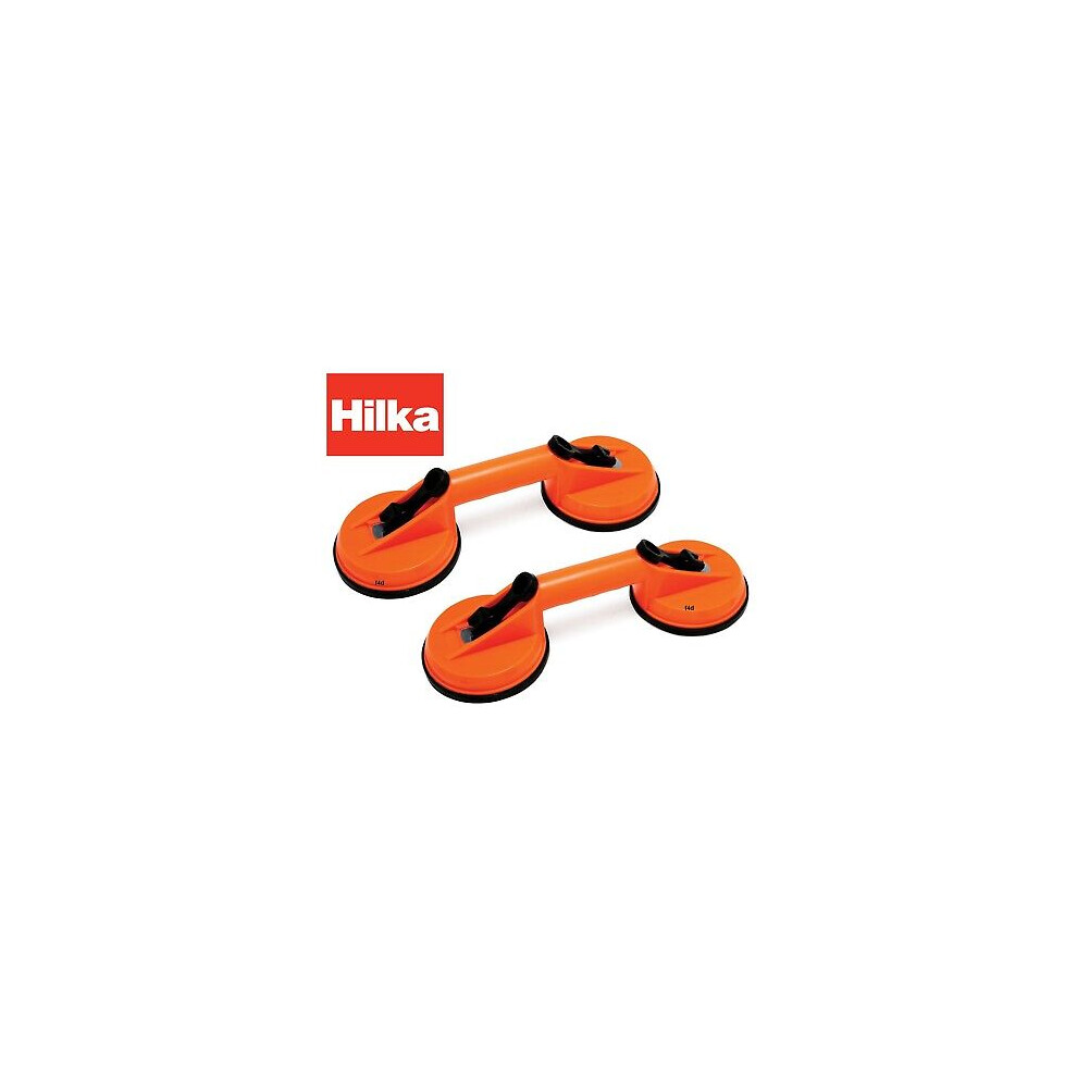 HILKA DENT REMOVER x2 DOUBLE 4.5" 100KG GLASS WINDOW LIFTER SUCTION CUP 83505002