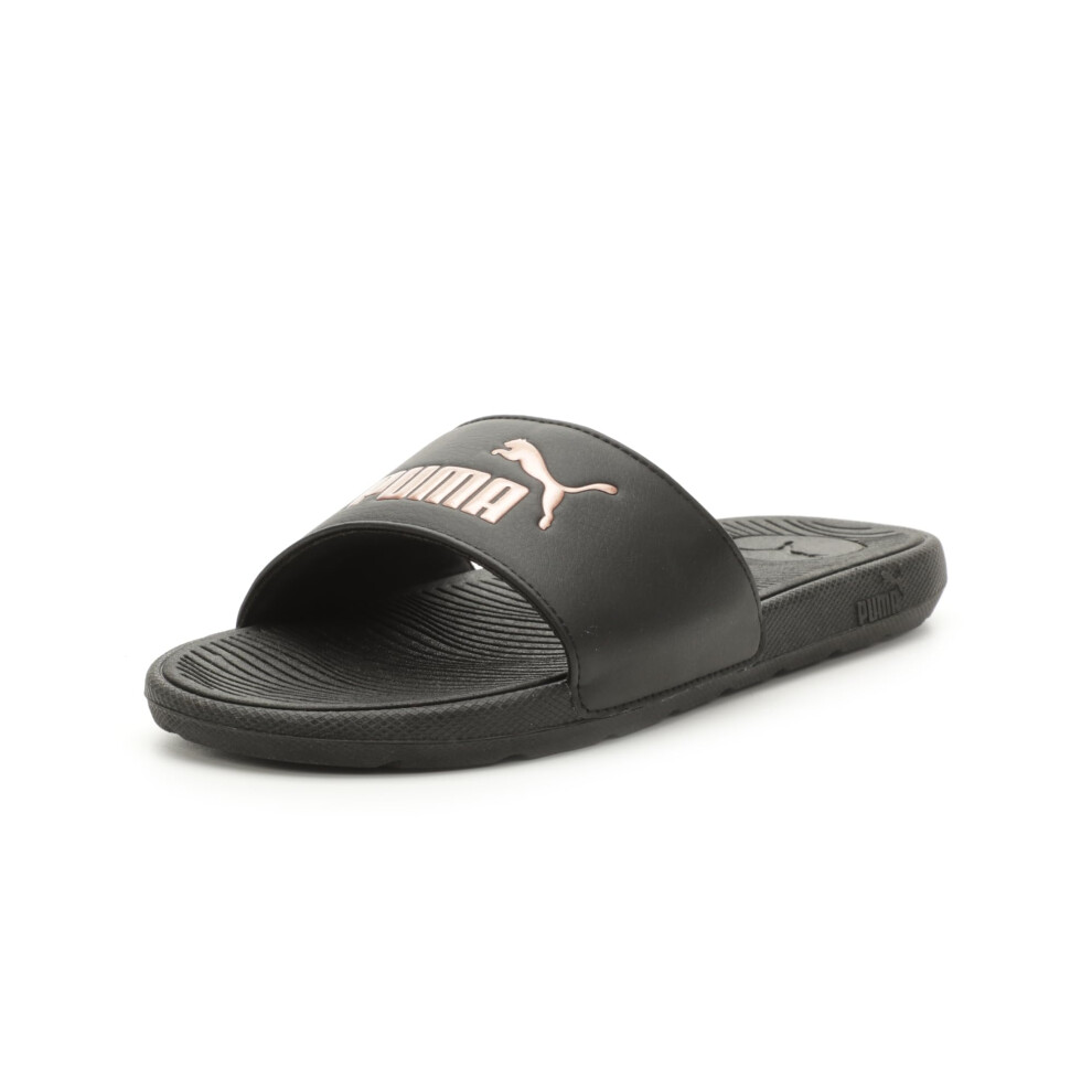 PUMA Women's COOL CAT 2.0 Slide Sandals  Puma Black-Rose Gold  9