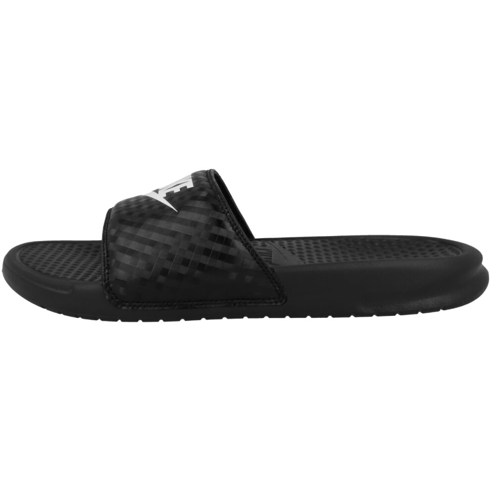 Nike Women's Benassi Just Do It Sandal  Black/White  9 Regular US