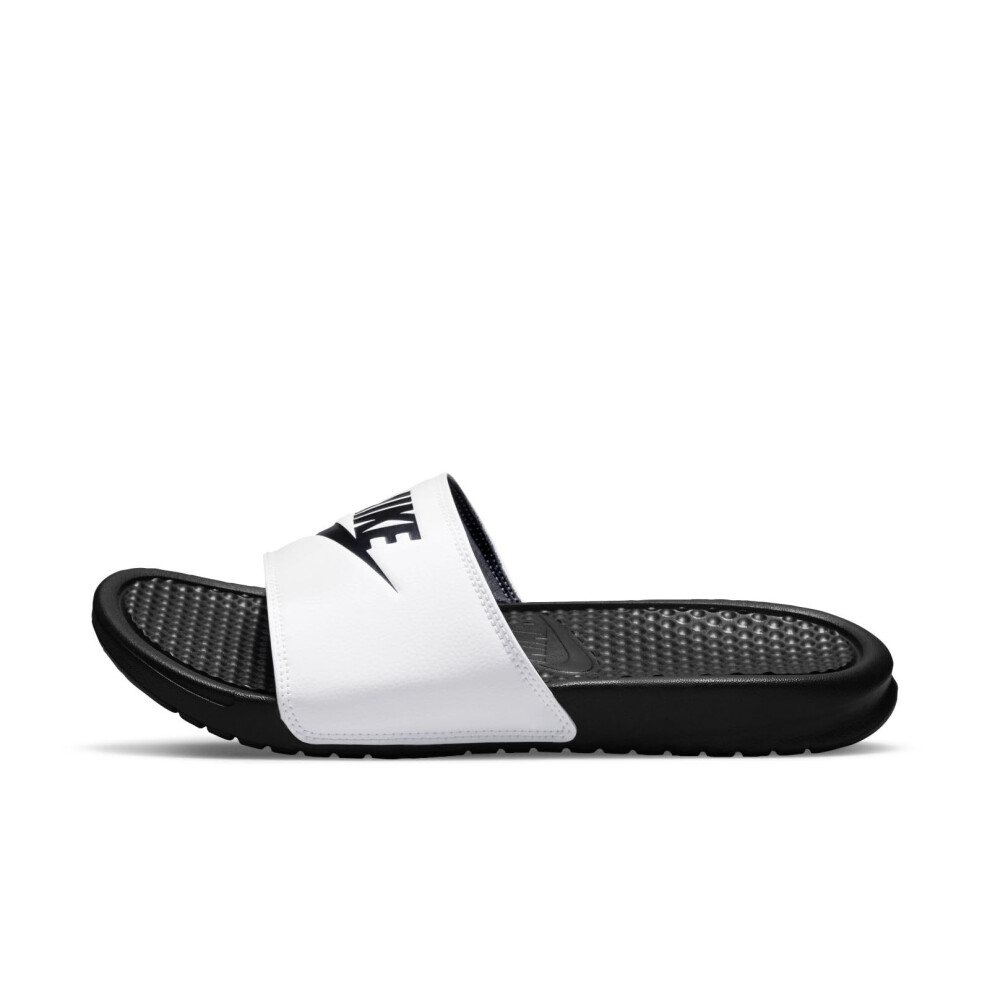 Nike Men's Benassi Just Do It Athletic Sandal  White  12 D(M) US