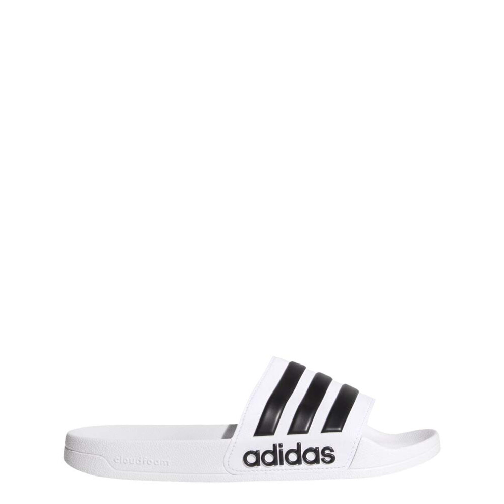 adidas Men's Adilette Shower Slides White/Core Black/White 7