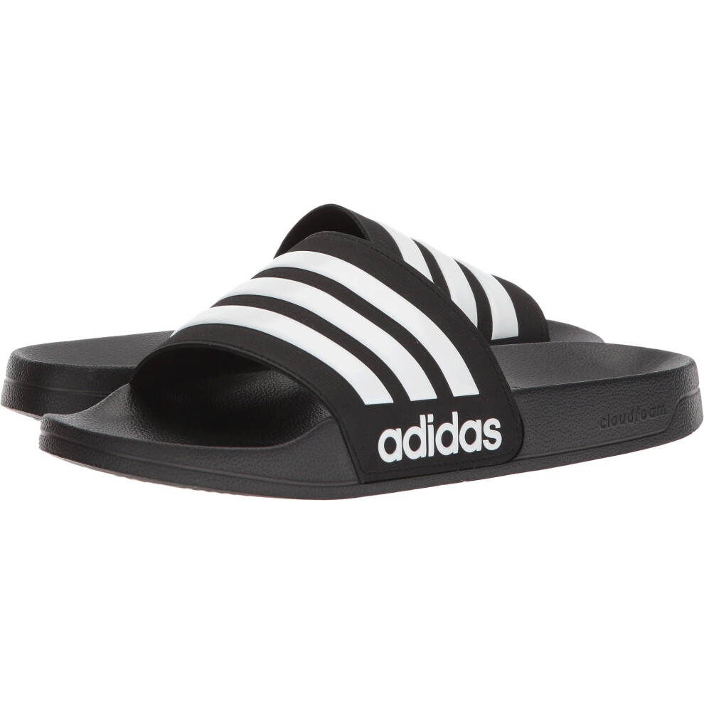 adidas Men's Adilette Shower Slides Black/White/White 8