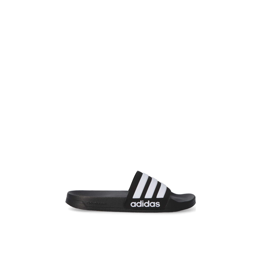 adidas Men's Adilette Shower Slide  Black White White  10