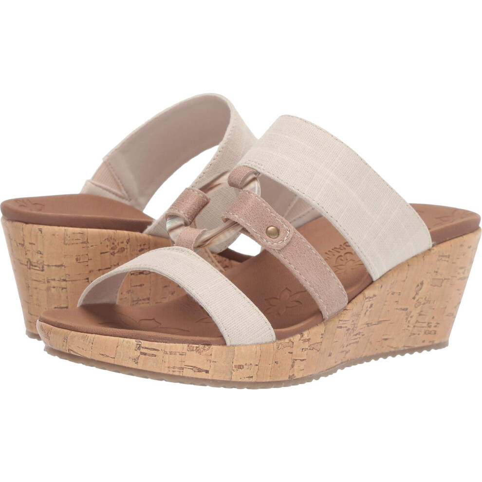 Skechers womens Beverlee - Sail Away Wedge Sandal  Natural  6 US