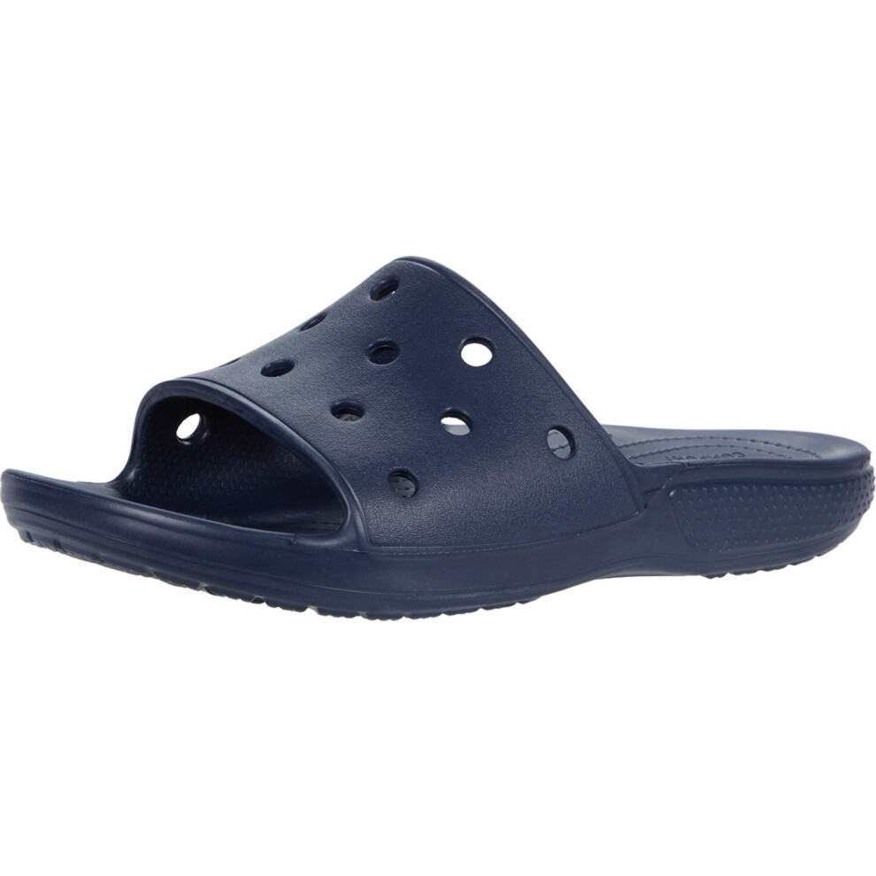 Crocs Unisex Classic Slide Sandals  Navy  10 Men/12 Women