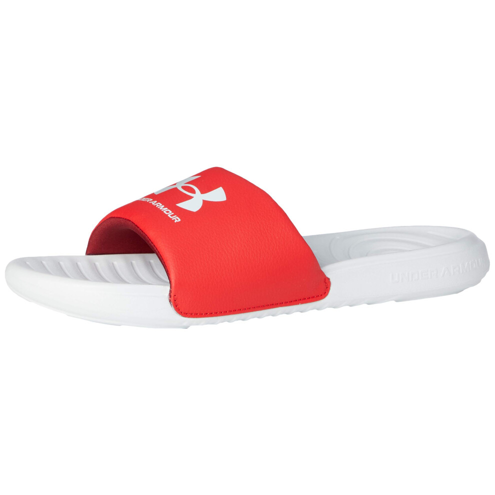 Under Armour mens Ansa Fix Slide Sandal  Halo Gray (104 Red  7 US