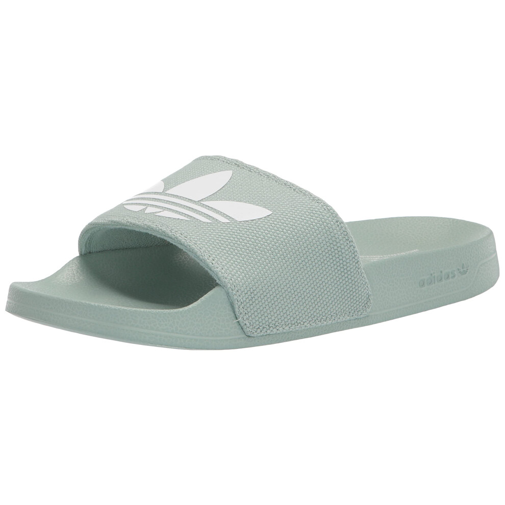 adidas Originals Women's Adilette Lite Slide Sandal  Hazy Green/White/