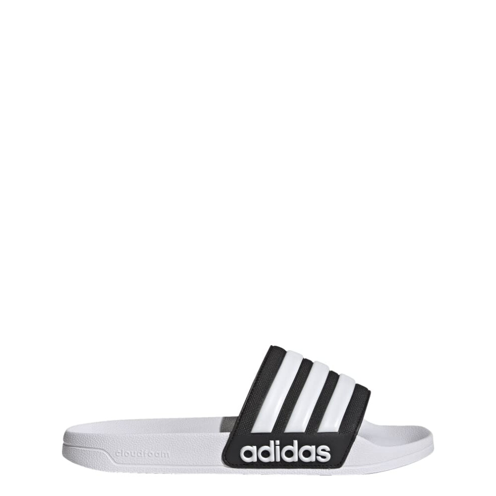 adidas Unisex Shower Slide Sandal  Core Black/White/White  12 US Men