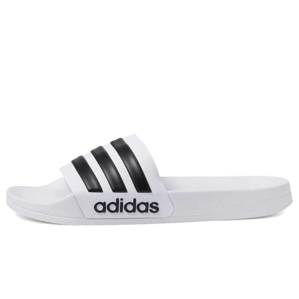 adidas Unisex Shower Slide Sandal  White/Core Black/White  9 US Men