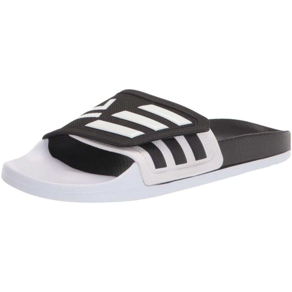 adidas Unisex Adilette Slides Sandal  Black/White/Black (TND)  10 US W