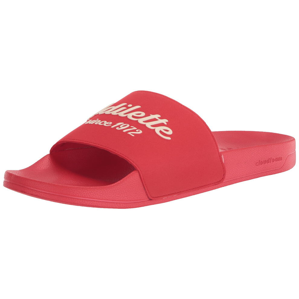 adidas Unisex Adilette Slides Sandal  Vivid Red/Wonder White/Vivid Red