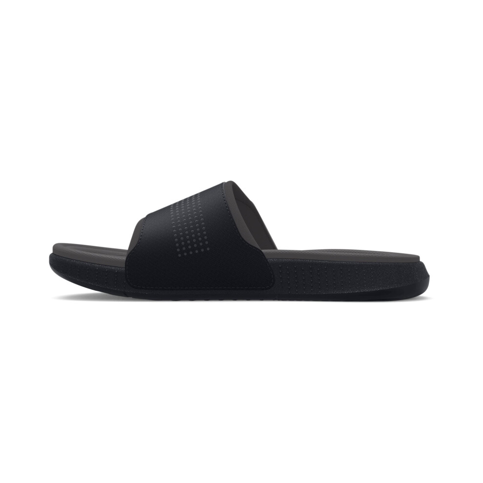 Under Armour Unisex Ansa Elevate Slide  (001) Black/Black/Jet Gray  9