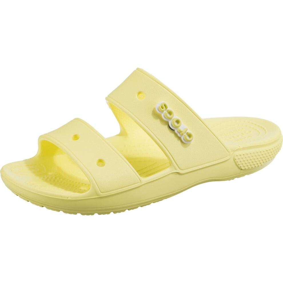 Crocs Unisex Classic Two-Strap Slide Sandals  Sulphur  Numeric_7 US Wo