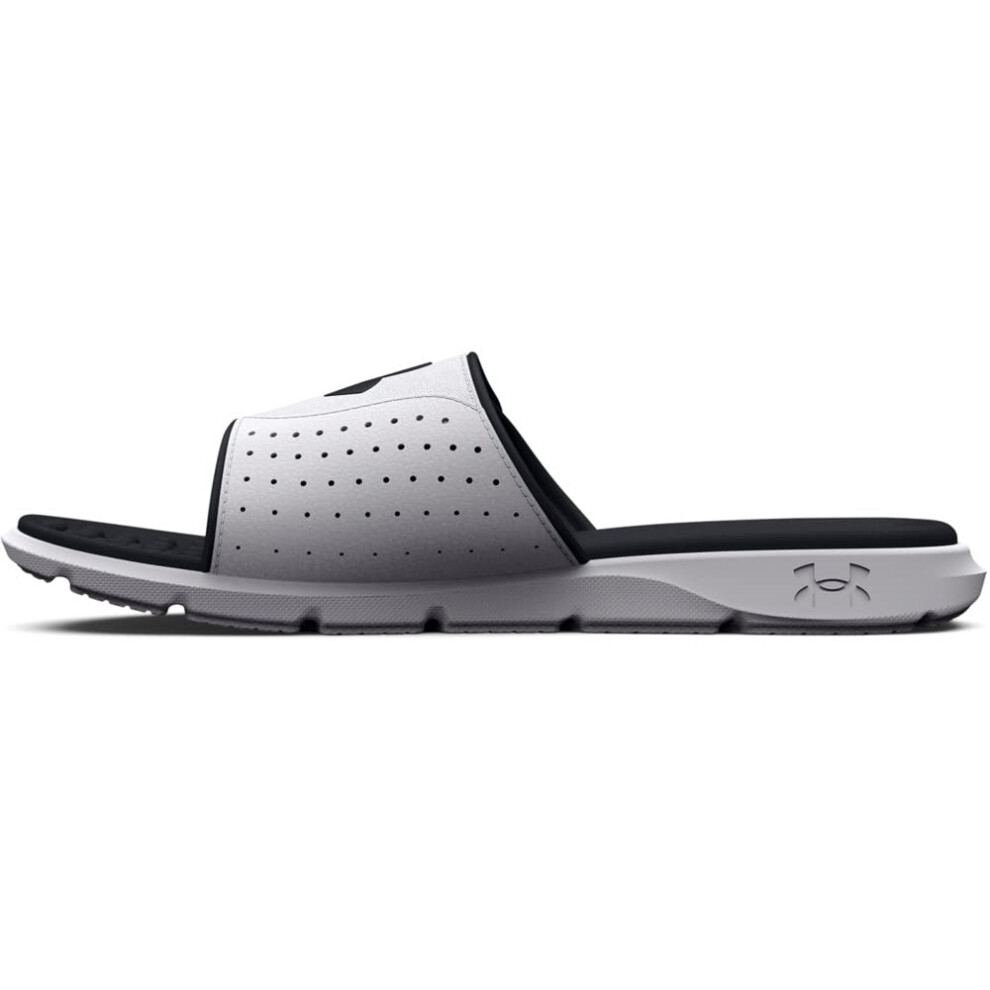 Under Armour Men's Ignite Pro Slide  (100) White/White/Black  8  US