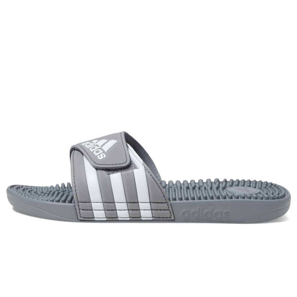 adidas Unisex Adissage Slides Sandal  Grey/White/Grey  6 US Men